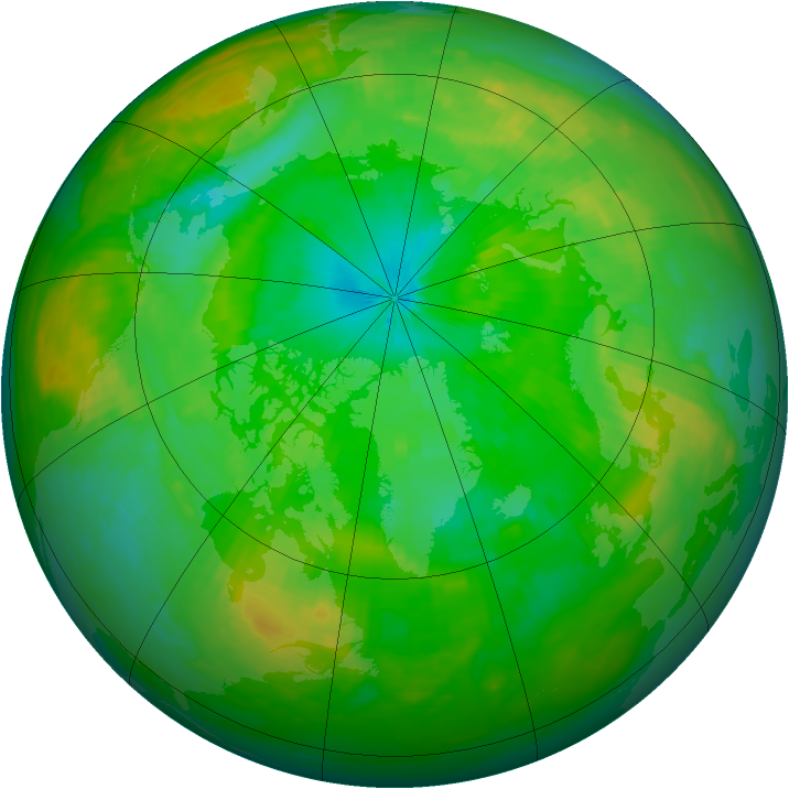 Arctic ozone map for 27 July 1987